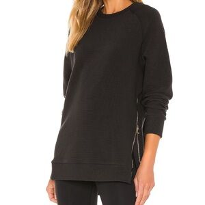 Womens varley ribbed Sweatshirt with Side Zippers
